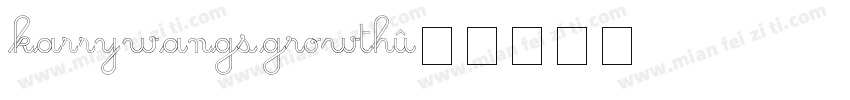 KARRY WANGs Growth字体转换